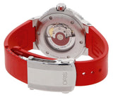 Oris Aquis Date Relief Grey Dial Red Rubber Strap Watch for Men - 0173377304153-0742466EB