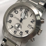 Buy Shop Marc Jacobs Larry Chronograph White Dial Silver Steel Strap Watch for Men - MBM5030 USA Online
