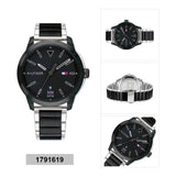 Buy Shop Tommy Hilfiger Sneaker Quartz Black Dial Two Tone Steel Strap Watch for Men - 1791619 USA Online