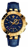 Buy Shop Versace Race GMT Blue Dial Blue Leather Strap Watch For Men - 29G70D282 USA Online