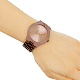 Buy Shop Michael Kors Runway Quartz Brown Dial Brown Steel Strap Watch For Women - MK3418 USA Online
