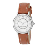 Buy Shop Marc Jacobs Roxy Silver Dial Brown Leather Strap Watch for Women - MJ1572 USA Online