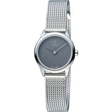 Buy Shop Calvin Klein Minimal Grey Dial Silver Mesh Bracelet Watch for Women - K3M2312X USA Online