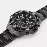 Buy Shop Fossil Garrett Chronograph Black Dial Black Steel Strap Watch for Men - FS5773 USA Online