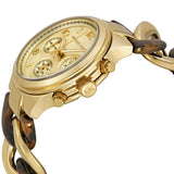 Buy Shop Michael Kors Runway Gold Dial Two Tone Steel Strap Watch for Women - MK4222 USA Online
