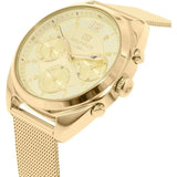 Buy Shop Tommy Hilfiger Mia Gold Dial Gold Mesh Bracelet Watch for Women - 1781488 USA Online