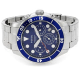 Buy Shop Fossil FB-03 Chronograph Blue Dial Silver Steel Strap Watch for Men - FS5724 USA Online