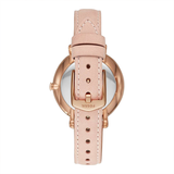 Buy Shop Fossil Jacqueline Three Hand Mother of Pearl Dial Pink Leather Strap Watch for Women - ES4671 USA Online