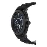 Buy Shop Fossil Machine Chronograph Black Dial Black Silicone Strap Watch for Men - FS4487 USA Online