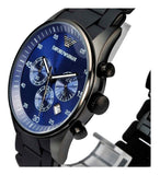 Buy Shop Emporio Armani Sportivo Chronograph Blue Dial Black Strap Watch For Men - AR5921 USA Online