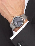 Buy Shop Emporio Armani Luigi Quartz Grey Dial Silver Mesh Bracelet Watch For Men - AR11069 USA Online