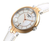 Buy Shop Tissot T Lady Flamingo Mother of Pearl White Dial White Leather Strap Watch For Women - T094.210.26.111.01 USA Online