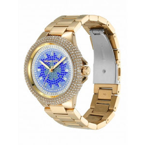 Buy Shop Michael Kors Camille Analog Blue Dial Gold Steel Strap Watch For Women - MK7341 USA Online