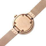 Buy Shop Emporio Armani Gianni T Bar Silver Dial Rose Gold Mesh Bracelet Watch For Women - AR1956 USA Online