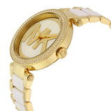 Buy Shop Michael Kors Parker White Dial Two Tone Steel Strap Watch for Women - MK6313 USA Online