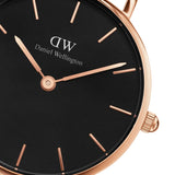 Buy Shop Daniel Wellington Classic Petite St Mawes Black Dial Brown Leather Strap Watch For Women - DW00100225 USA Online