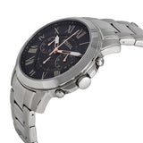Buy Shop Fossil Grant Chronograph Black Dial Silver Steel Strap Watch for Men - FS4994 USA Online