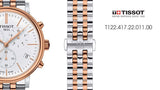 Buy Shop Tissot Carson Premium Chronograph White Dial Two Tone Steel Strap Watch For Men - T122.417.22.011.00 USA Online