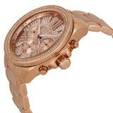 Michael Kors Wren Crystals Rose Gold Dial Rose Gold Steel Strap Watch for Women - MK6096