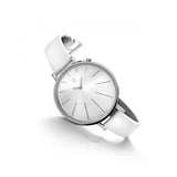 Buy Shop Calvin Klein Equal White Dial White Leather Strap Watch for Women - K3E231L6 USA Online