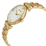 Buy Shop Emporio Armani Gianni T Bar Silver Dial Gold Stainless Steel Strap Watch For Women - AR1877 USA Online