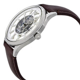 Buy Shop Emporio Armani Meccanico White Dial Brown Leather Strap Watch For Men - AR1946 USA Online