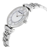 Buy Shop Emporio Armani Gianni T-Bar Mother of Pearl Dial Silver Stainless Steel Watch For Women - AR1908 USA Online