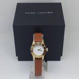 Buy Shop Marc Jacobs Mini Blade White Dial Brown Leather Strap Watch for Women - MBM1219 USA Online