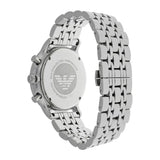 Buy Shop Emporio Armani Gianni Chronograph Black Dial Silver Steel Strap Watch For Men - AR80009 USA Online