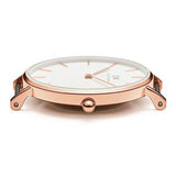 Buy Shop Daniel Wellington Classic Petite York White Dial Brown Leather Strap Watch For Women - DW00100176 USA Online