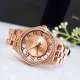 Buy Shop Marc Jacobs Henry Transparent Rose Gold Dial Rose Gold Steel Strap Watch for Women - MBM3339 USA Online