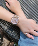 Buy Shop Michael Kors Brecken Chronograph Quartz Rose Gold Dial Rose Gold Steel Strap Watch For Women - MK6367 USA Online