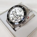 Buy Shop Marc Jacobs Rock Chronograph White Dial Silver Steel Strap Watch for Men - MBM5027 USA Online
