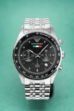 Buy Shop Emporio Armani Sportivo Chronograph Black Dial Silver Steel Strap Watch For Men - AR5984 USA Online