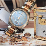 Buy Shop Michael Kors Bryn Quartz Blue Dial Two Tone Steel Strap Watch For Women - MK6136 USA Online