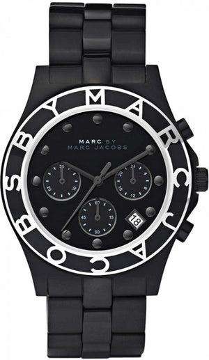 Buy Shop Marc Jacobs Blade Chronograph Black Dial Black Steel Strap Watch for Women - MBM3083 USA Online