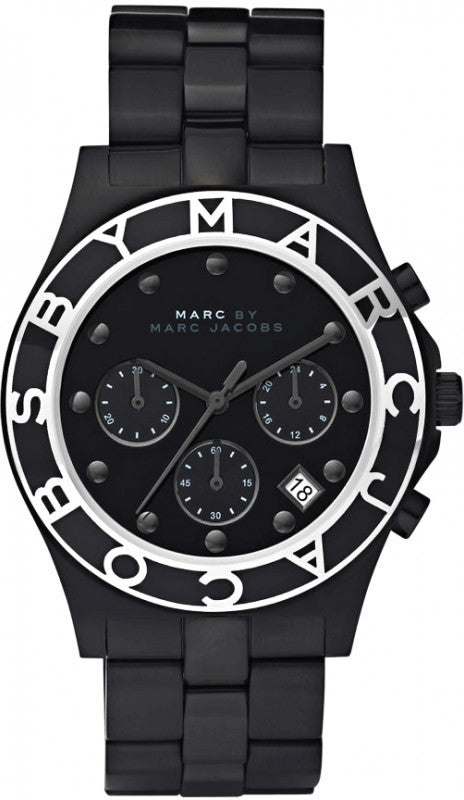 Buy Shop Marc Jacobs Blade Chronograph Black Dial Black Steel Strap Watch for Women - MBM3083 USA Online