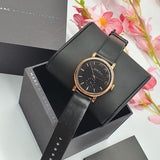 Buy Shop Marc Jacobs Baker Black Dial Black Leather Strap Watch for Women - MBM8633 USA Online