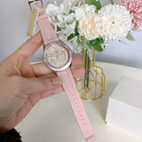 Buy Shop Michael Kors Runway Three Hand Crystal Pave Dial Pink Rubber Strap Watch For Women - MK6854 USA Online