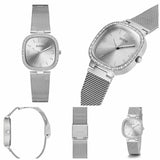 Buy Shop Guess Tapestry Diamonds Silver Dial Silver Mesh Bracelet Watch for Women - GW0354L1 USA Online