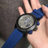 Buy Shop Burberry Sports Chronograph Black Dial Blue Rubber Strap Watch for Men - BU7714 USA Online