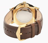 Buy Shop Fossil The Minimalist White Dial Brown Leather Strap Watch for Men - FS5397 USA Online