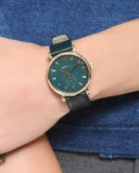 Buy Shop Marc Jacobs Baker Green Dial Green Leather Strap Watch for Women - MBM1268 USA Online
