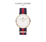 Buy Shop Daniel Wellington Classic Oxford White Dial Two Tone NATO Strap Watch For Men - DW00100001 USA Online