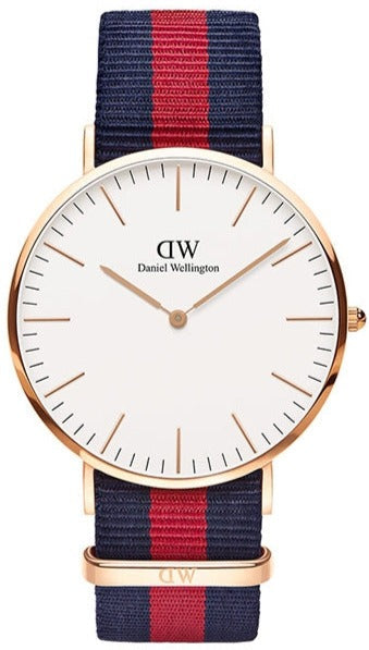 Buy Shop Daniel Wellington Classic Oxford White Dial Two Tone NATO Strap Watch For Men - DW00100001 USA Online