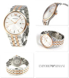 Buy Shop Emporio Armani Lambda Analog Silver Dial Two Tone Steel Strap Watch For Men - AR11044 USA Online