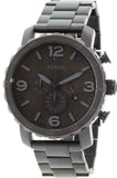 Buy Shop Fossil Nate Chronograph Black Dial Black Steel Strap Watch for Men - JR1401 USA Online
