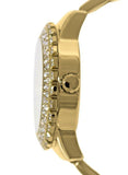Buy Shop Guess Dazzler Diamonds Silver Dial Gold Steel Strap Watch for Women - W0335L2 USA Online