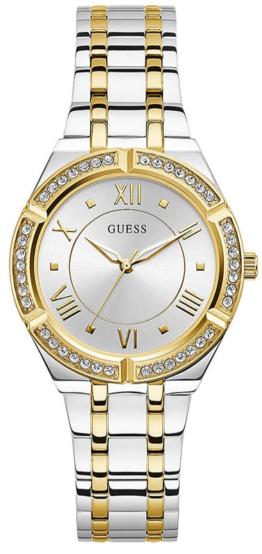 Buy Shop Guess Cosmo Diamonds Silver Dial Two Tone Steel Strap Watch for Women - GW0033L4 USA Online