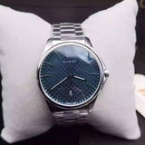 Buy Shop Gucci G Timeless Blue Dial Silver Steel Strap Watch For Men - YA126316 USA Online